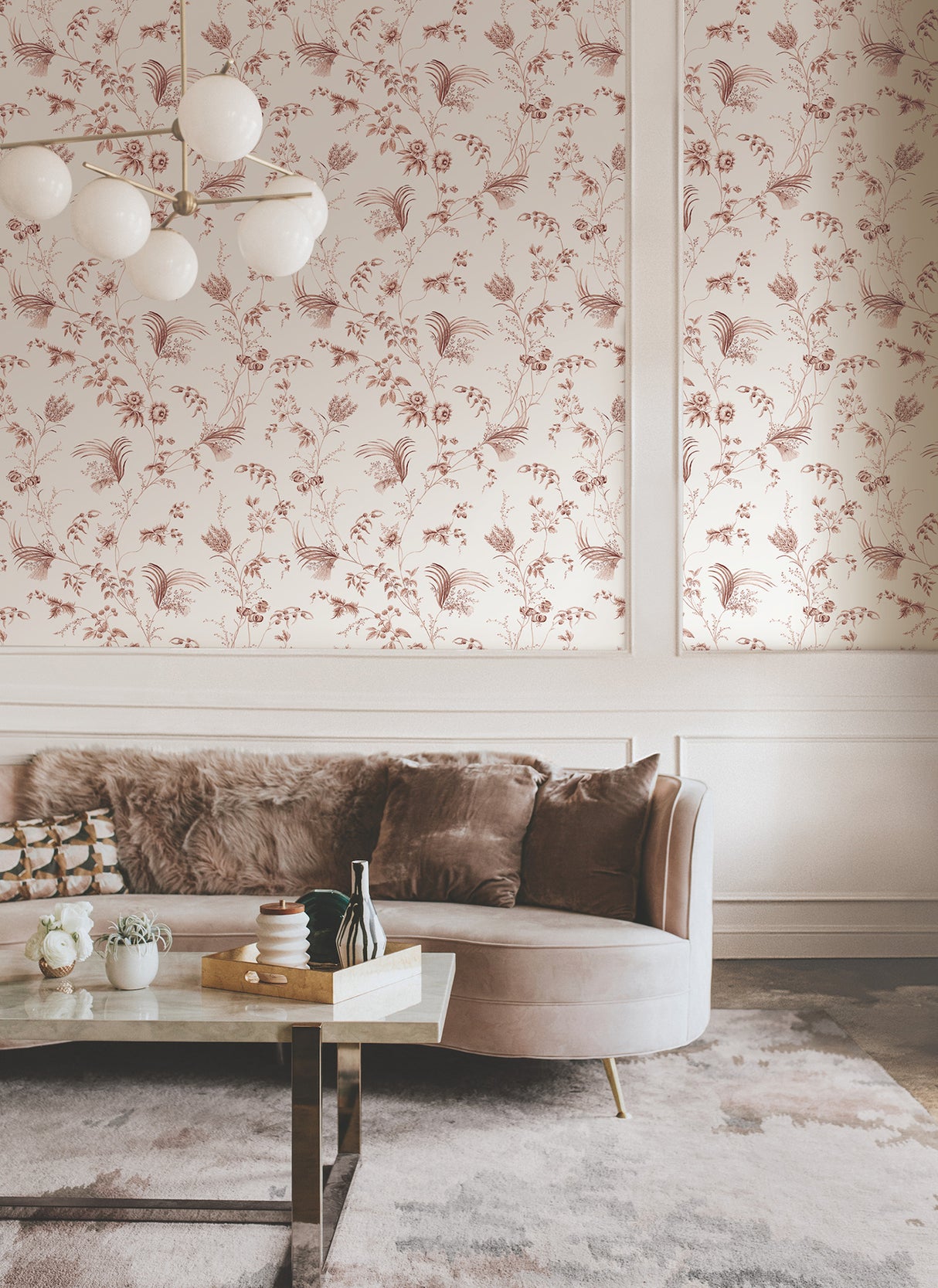 Floral Lace Brick by Ronald Redding Floral Wallpaper – York Designer Series MX9684