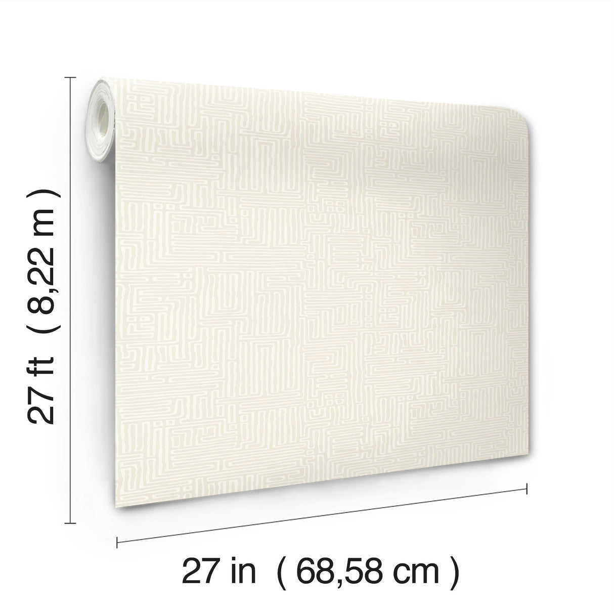 Passages Cream by Ronald Redding Geometric Non Woven Wallpaper – York Designer Series MX9686