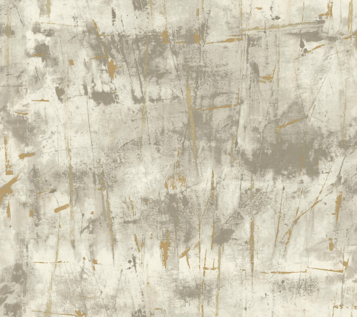 Modern Art Grey Wallpaper with Metallic Abstract Brushstroke Texture - York NA0566
