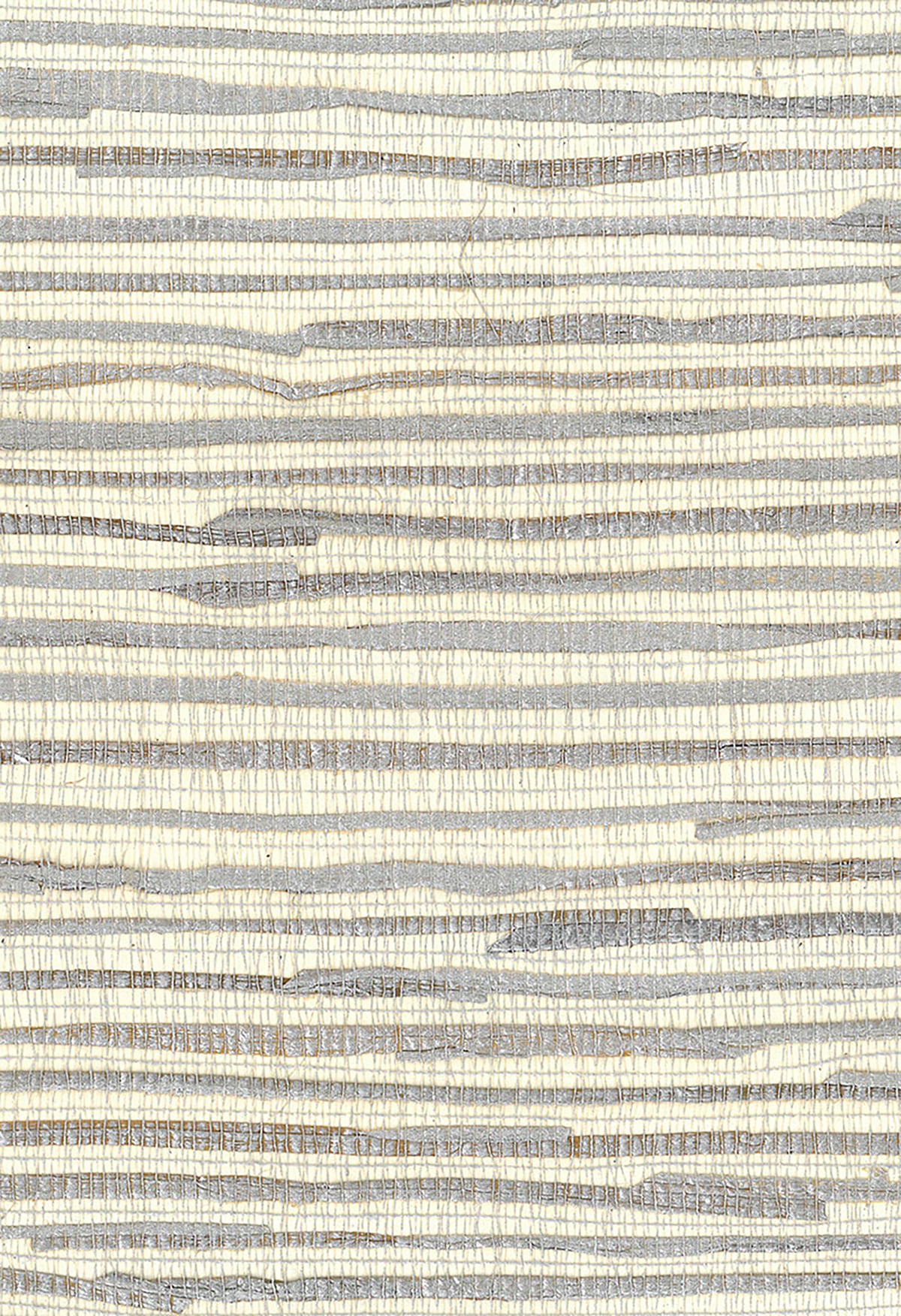 Java Grass metallic silver and off white grasscloth wallpaper texture