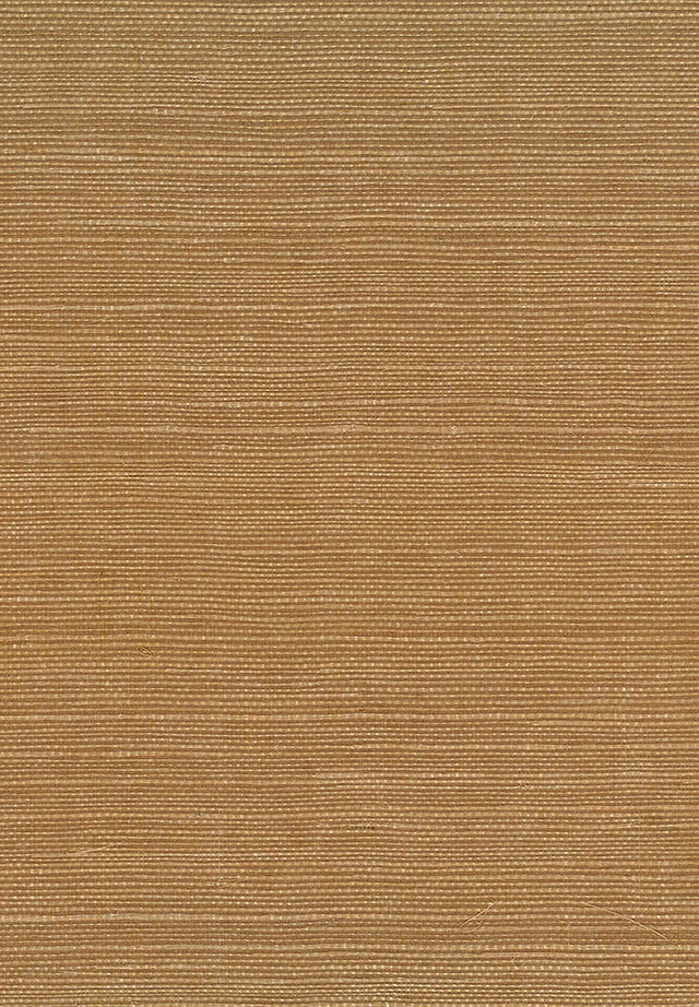 Orange/rust sisal grasscloth wallpaper with matte woven texture