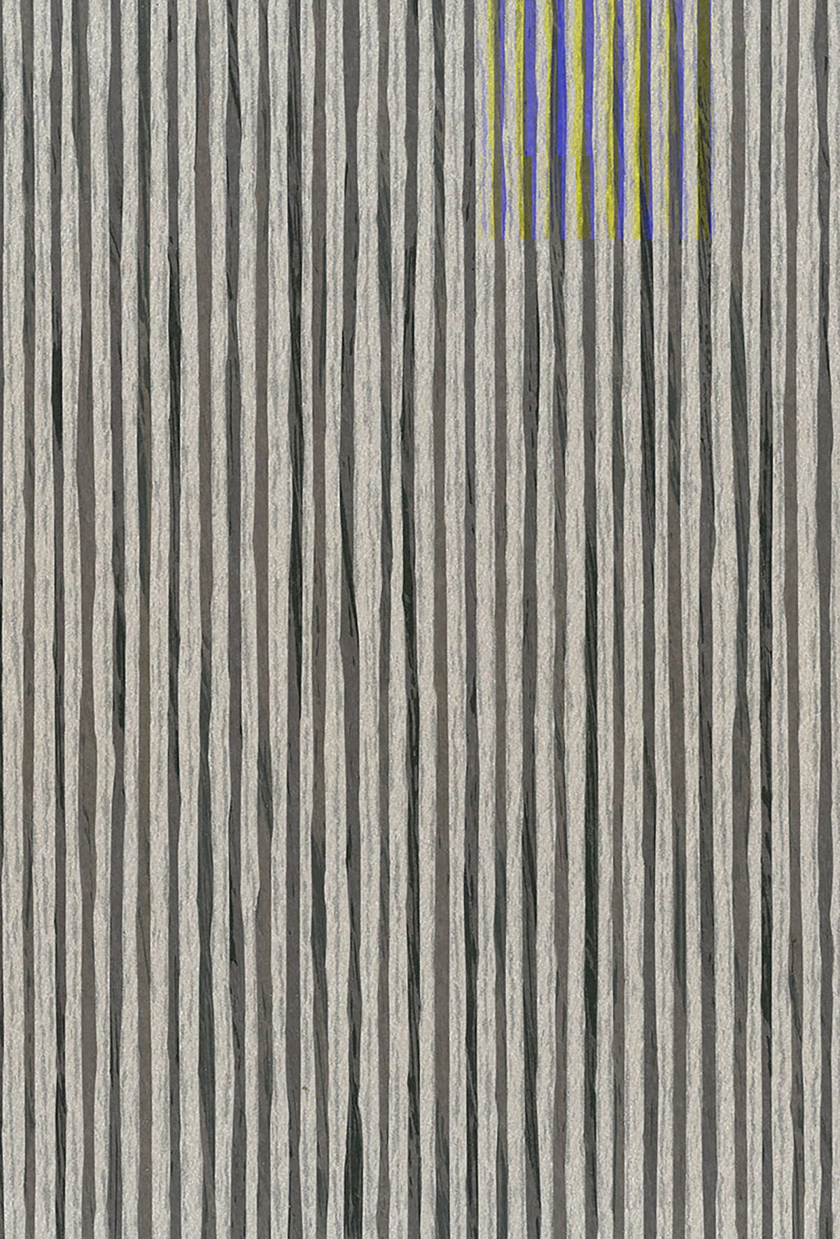 Grey neutral paper string grasscloth wallpaper with vertical textured striations