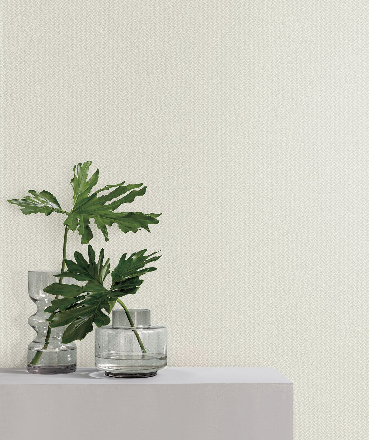 Give & Take Light Beige Textured Fabric-Backed Vinyl Wallpaper - York ND3021N