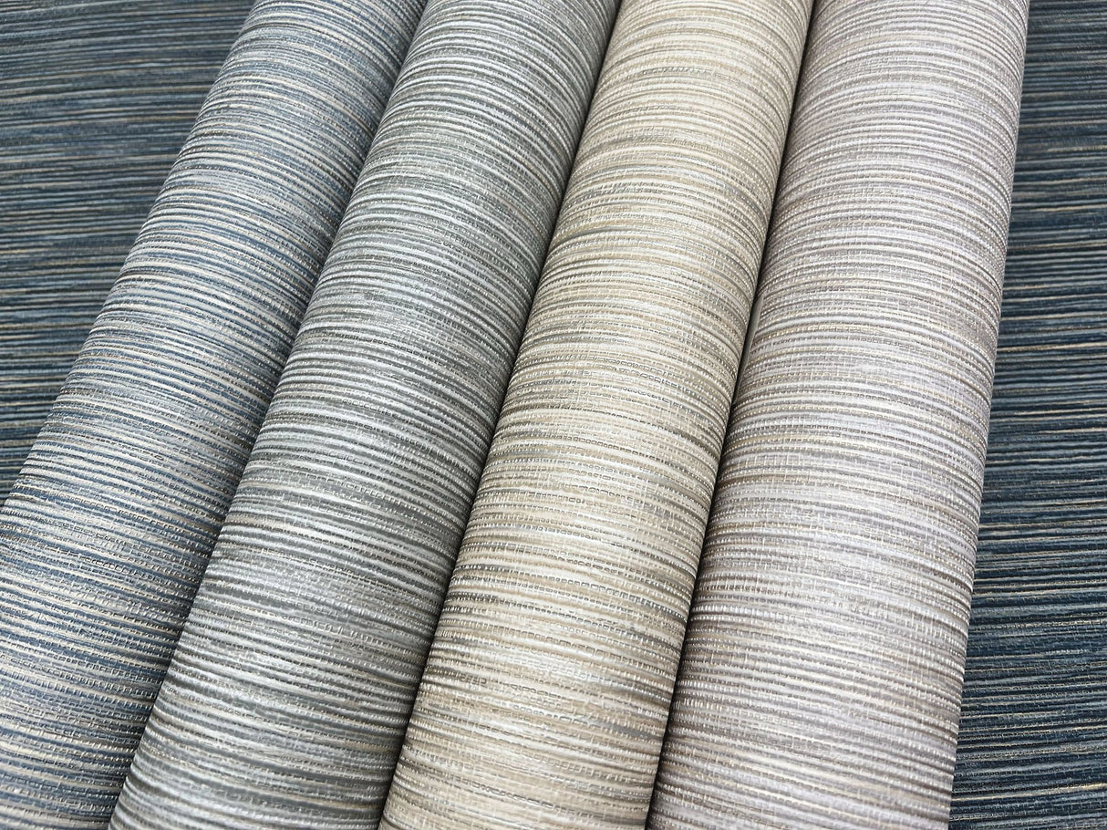 Grass Roots Blue Grey Textured Faux Grasscloth Wallpaper - York ND3037N