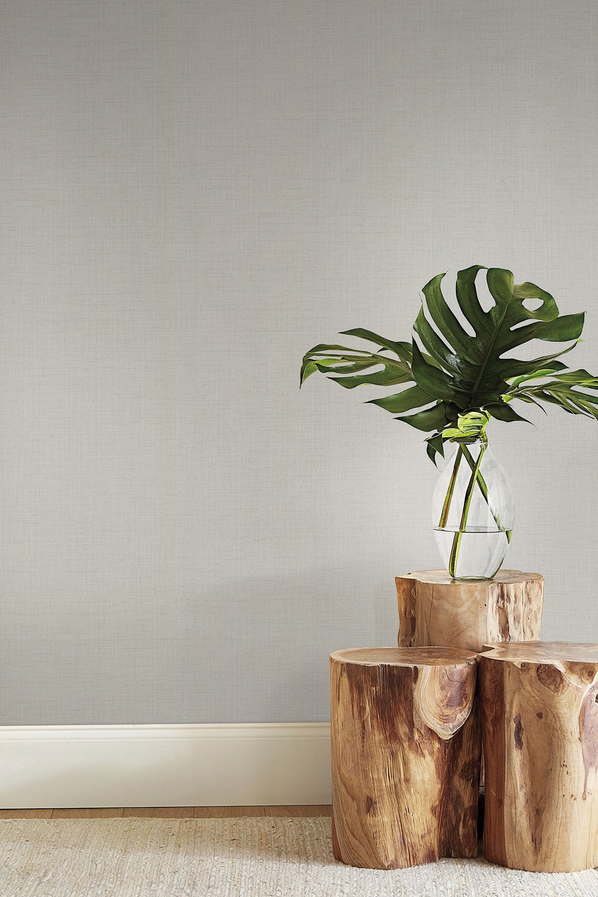 Turret Grey Fabric-Backed Vinyl Textured Wallpaper - York ND3045N
