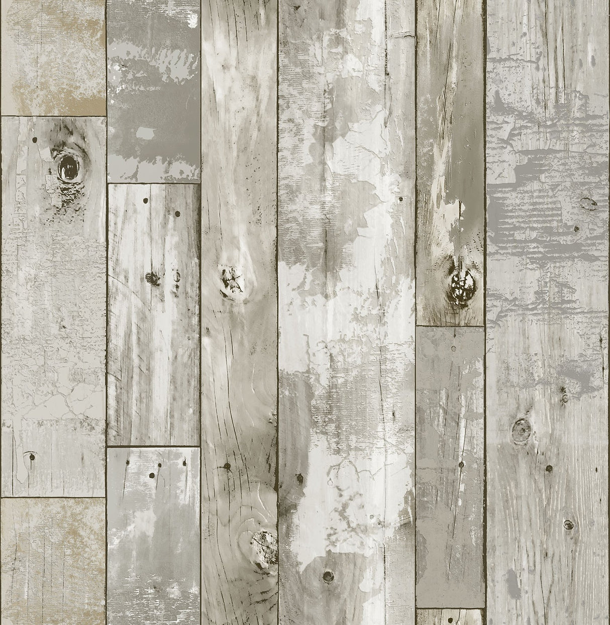 Driftwood Peel & Stick Wallpaper Brown Wood Look with Coastal Textured Motif - InHome NH3552