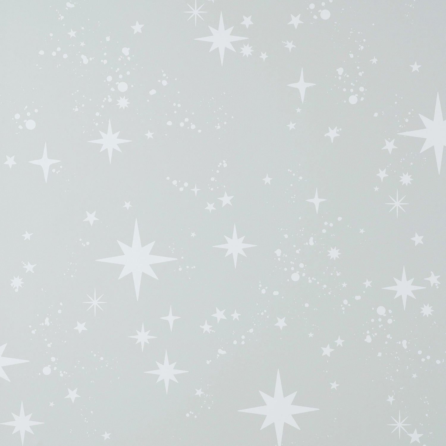 Scattered Grey Stars Whimsical Peel & Stick Wallpaper with Graphics Star Motif - InHome NHS4774