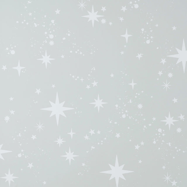Scattered Grey Stars Whimsical Peel & Stick Wallpaper with Graphics Star Motif - InHome NHS4774