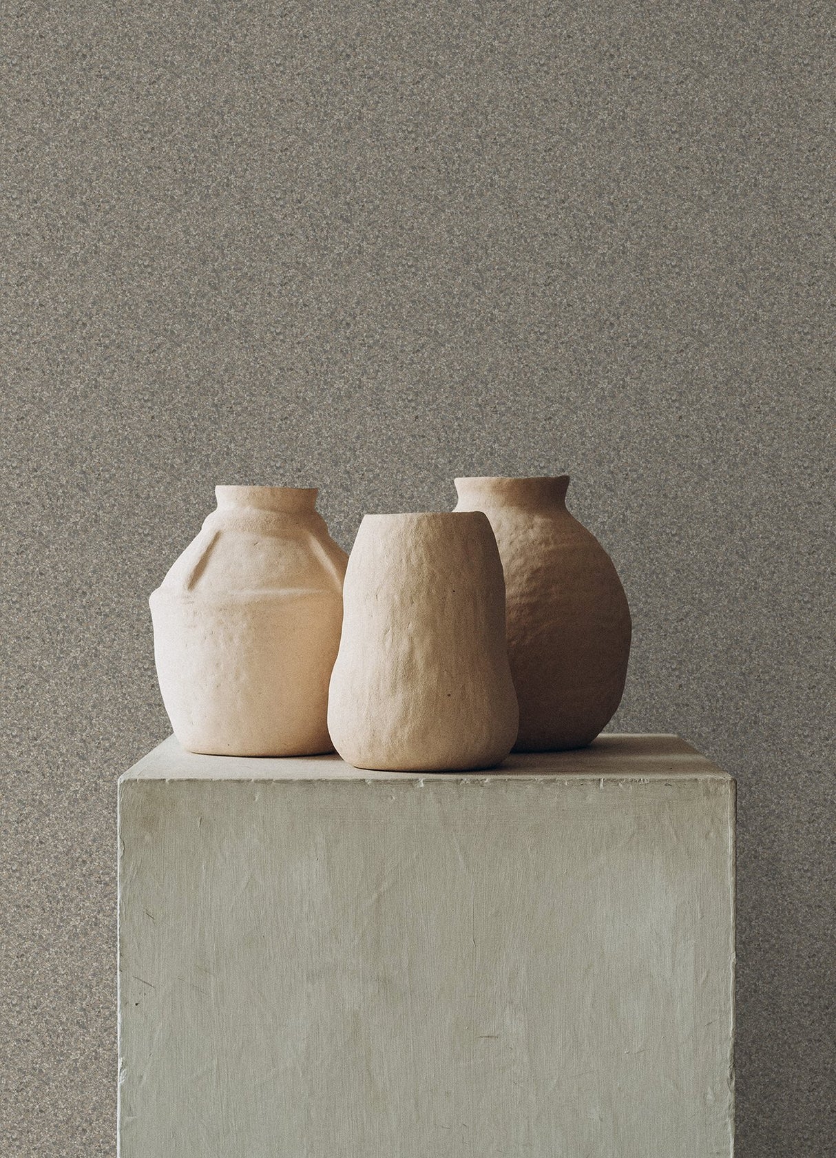 Monumental Grey Stone Peel & Stick Wallpaper with Marble Speckled Pattern - InHome NHS6169