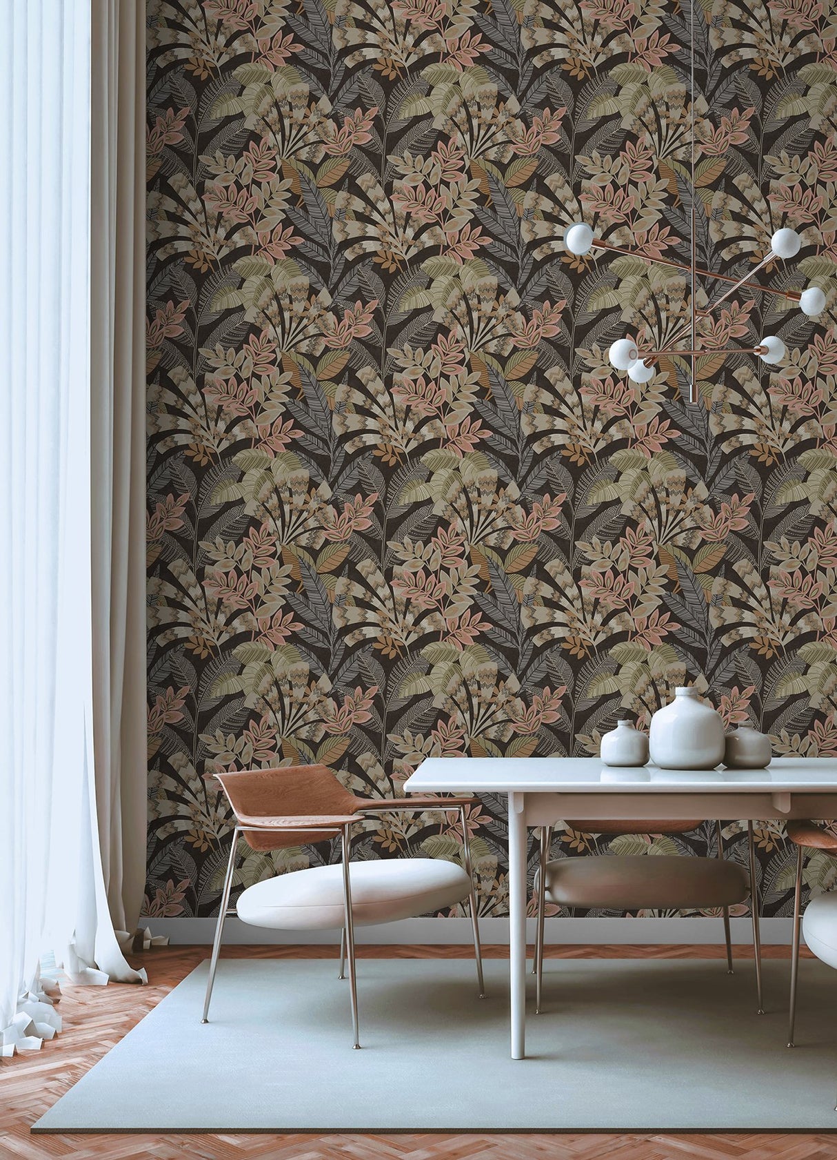 Yara Charcoal Peel & Stick Wallpaper