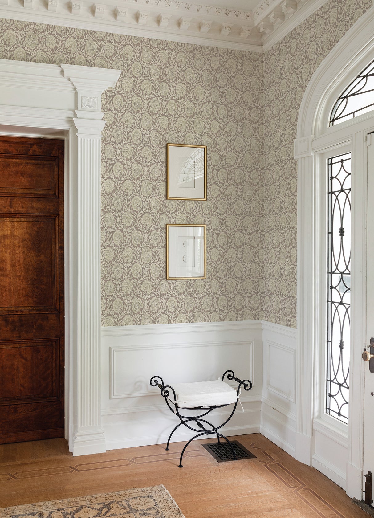 Aliviya Cha NuWallpaper Botanical Floral Heritage Block Print Peel and Stick Wallpaper for Nabela Noor Home WallPops Collection - NNS6509