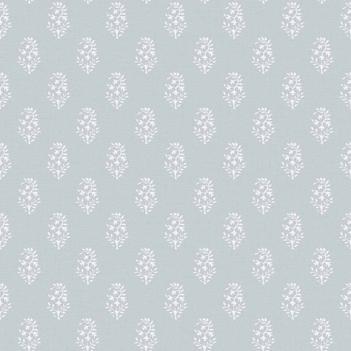Safia Coast Blue and White Floral Buta Block Print Peel and Stick Wallpaper by NuWallpaper - NNS6511