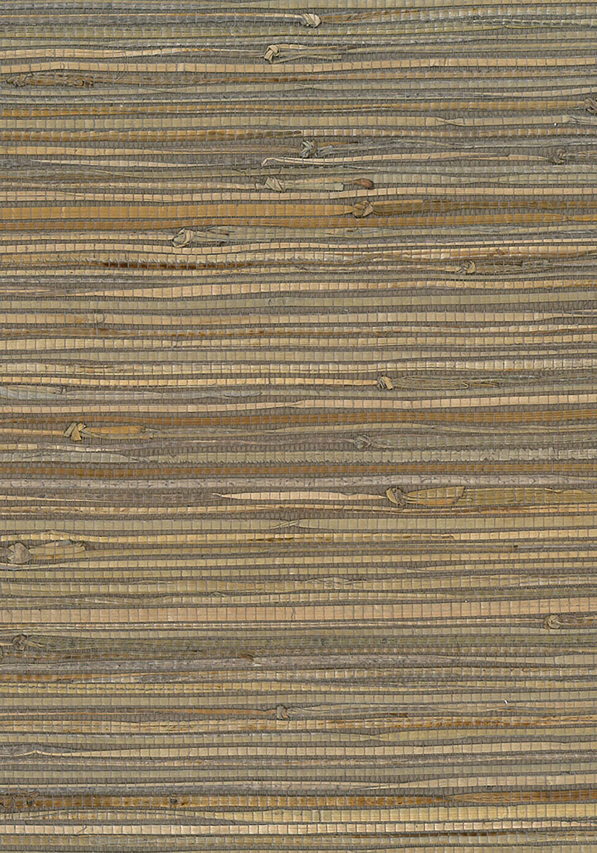Rushcloth brown grasscloth wallpaper with horizontal woven texture