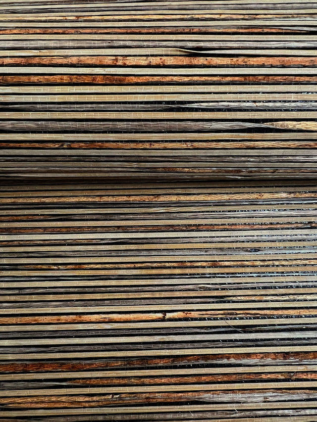 Bamboo Black Hemp Blend Wallpaper with Grasscloth Bamboo Pattern - York NT6101