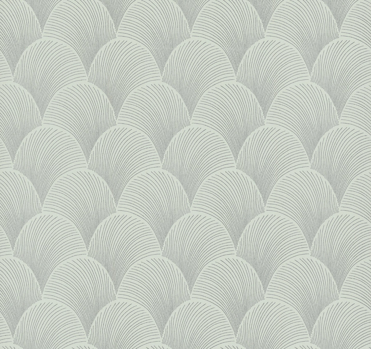 Metallic Light Green Scallop Wallpaper with Foil Glam Style - York NT6106