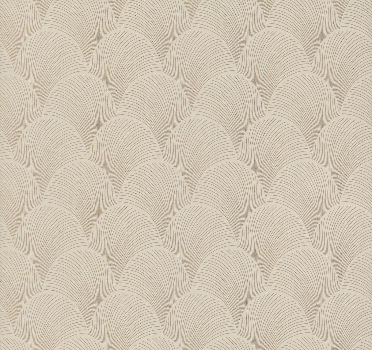 Metallic Beige Gold Scallop Wallpaper with Glam Foil Pattern - York NT6107