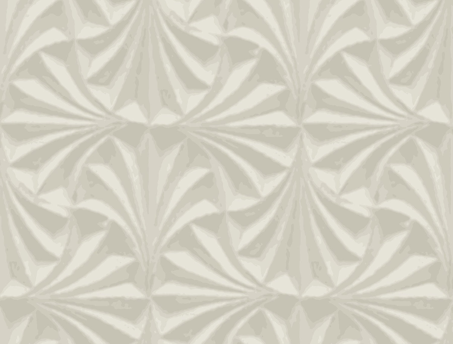 Sculpted Taupe Fans Wallpaper with Organic Cork Texture - York NT6128