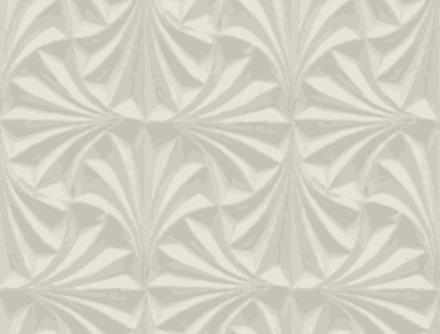 Sculpted Taupe Fans Wallpaper with Organic Cork Texture - York NT6128