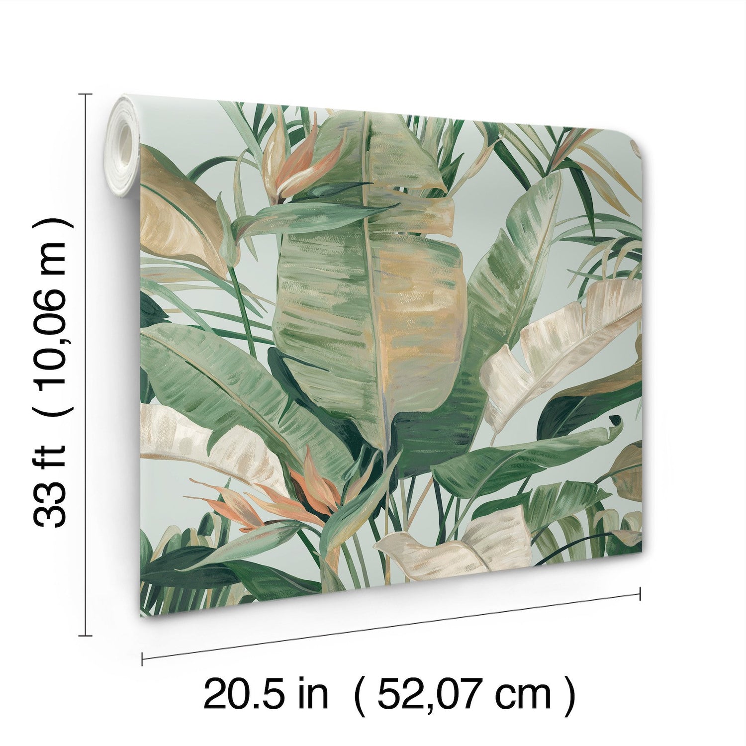 Tropical Spa Cabana Blue Wallpaper with Tropical Banana Leaf Motif - York NT6134