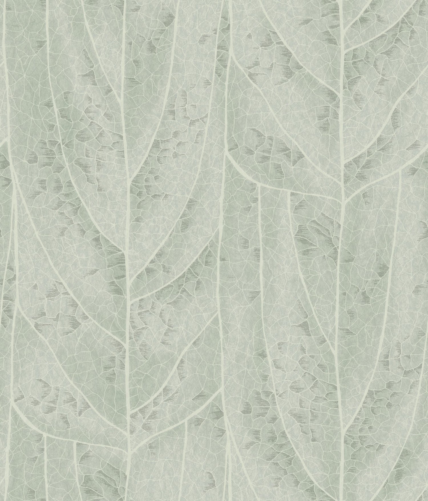 Dicot Spa Leaf Wallpaper with Raised Ink Botanical Eclectic Style - York NT6141