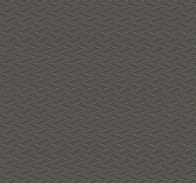 Elevated Black Waves Wallpaper with Sculptured Finishes Modern Pattern - York NT6151