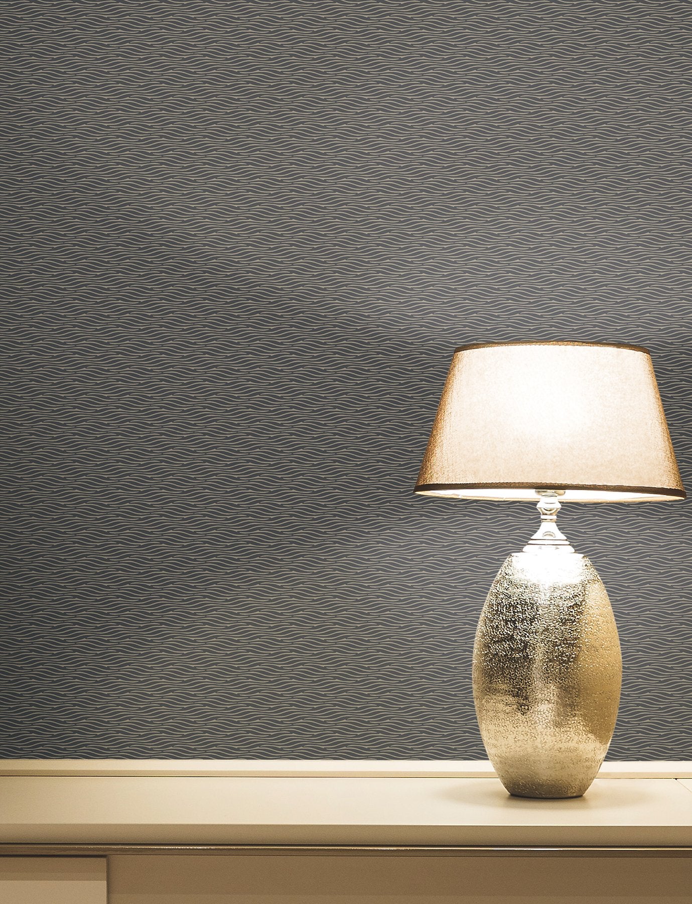 Elevated Black Waves Wallpaper with Sculptured Finishes Modern Pattern - York NT6151