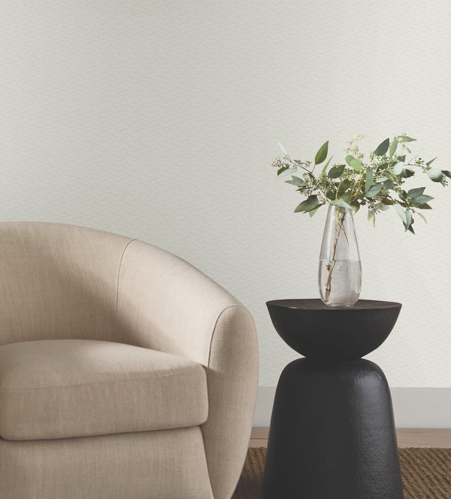 Elevated Grey Waves Wallpaper with Sculptured Finishes Modern Pattern - York NT6152