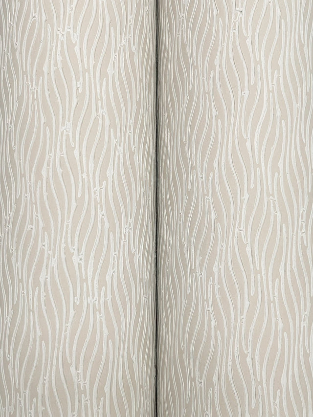 Elevated Taupe Waves Wallpaper with Modern Sculptured Finish Pattern - York NT6153