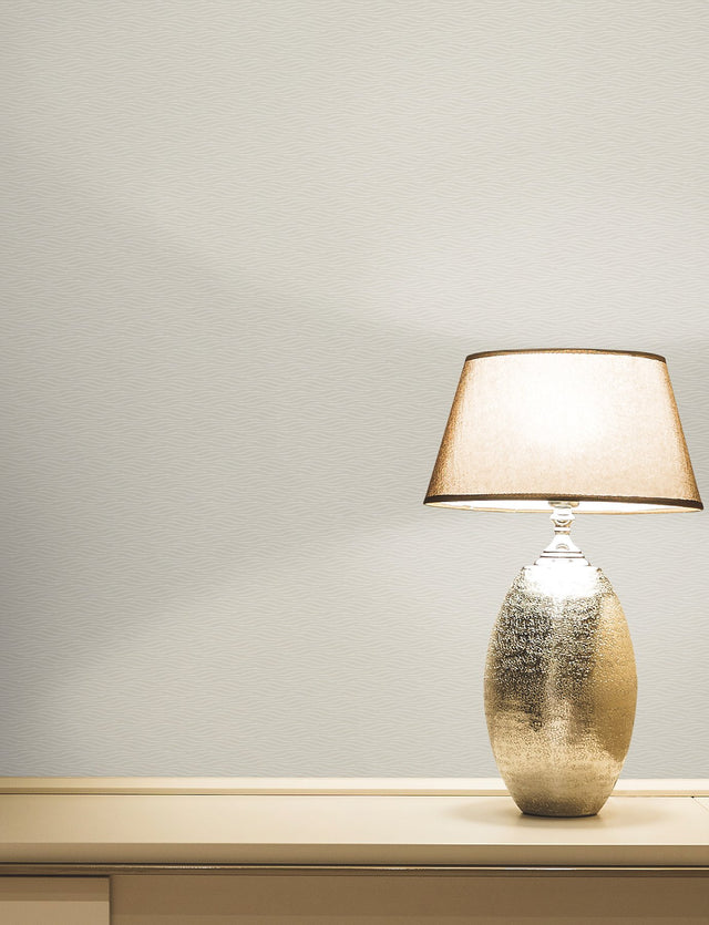 Elevated Taupe Waves Wallpaper with Modern Sculptured Finish Pattern - York NT6153