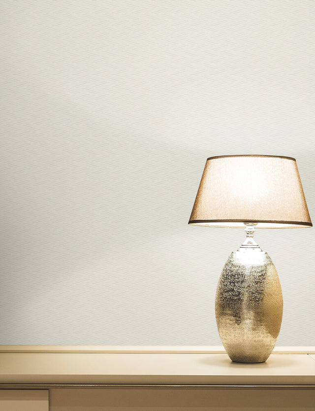 Elevated Pearl Waves Wallpaper with Sculptured Modern Texture - York NT6154