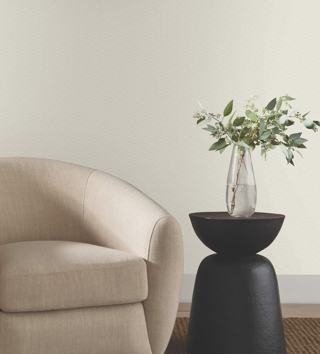 Elevated Pearl Waves Wallpaper with Sculptured Modern Texture - York NT6154