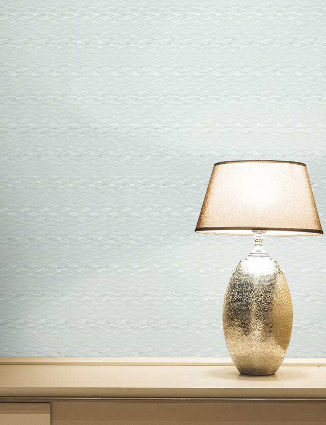 Elevated Blue Waves Wallpaper with Modern Sculptured Finishes Pattern - York NT6155