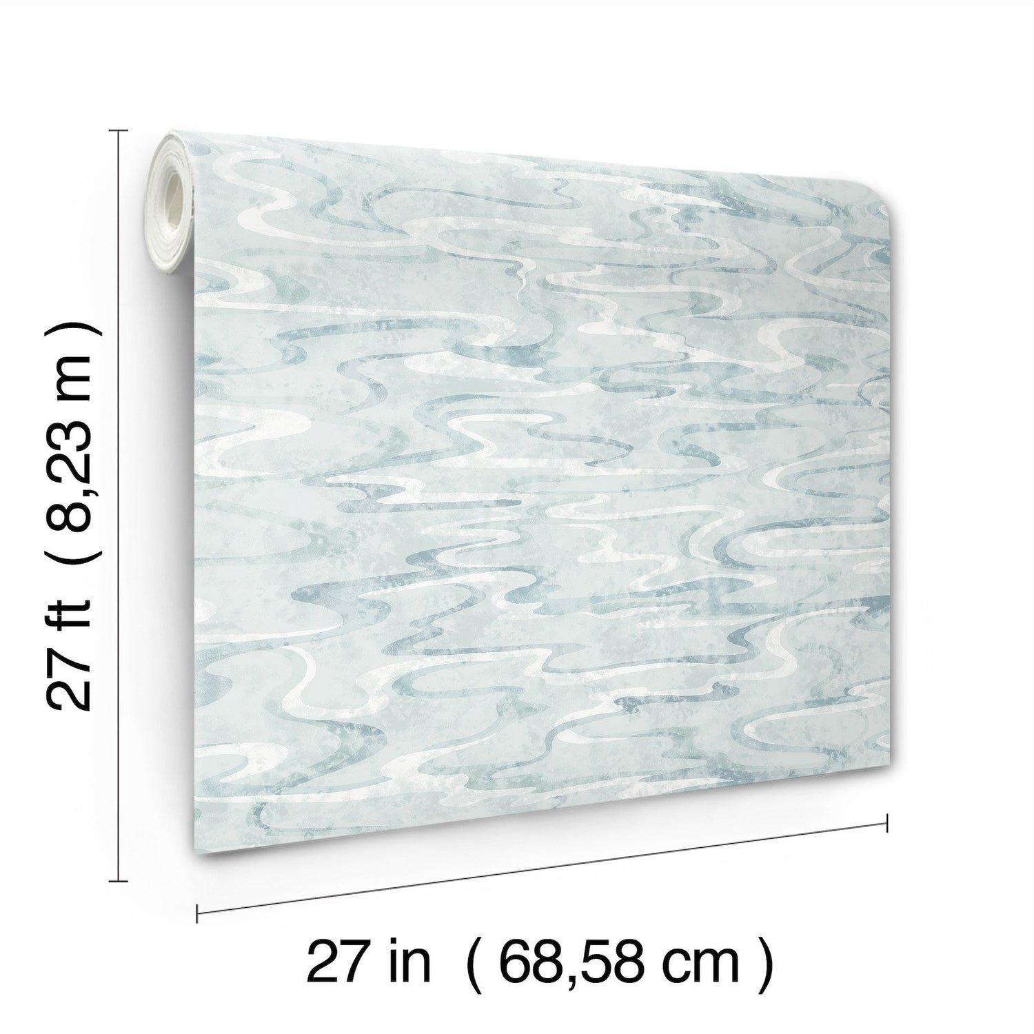 Dreamland Blue Abstract Swirl Non-Woven Wallpaper - York NT6171