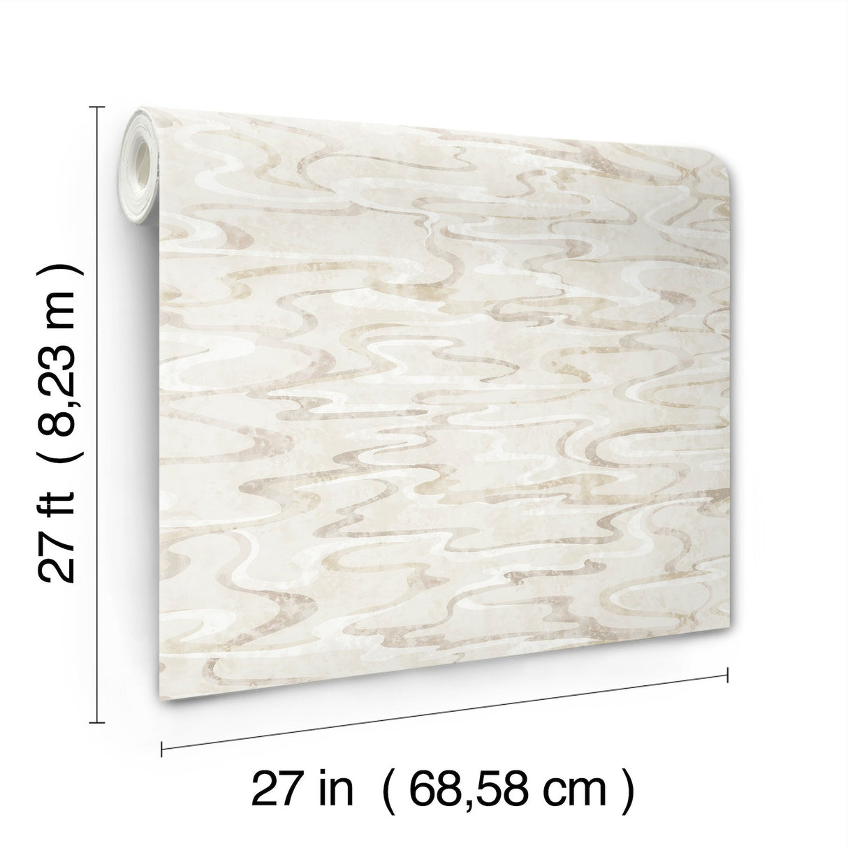 Dreamland Cameo Wallpaper with Abstract Wavy Motif - York NT6173