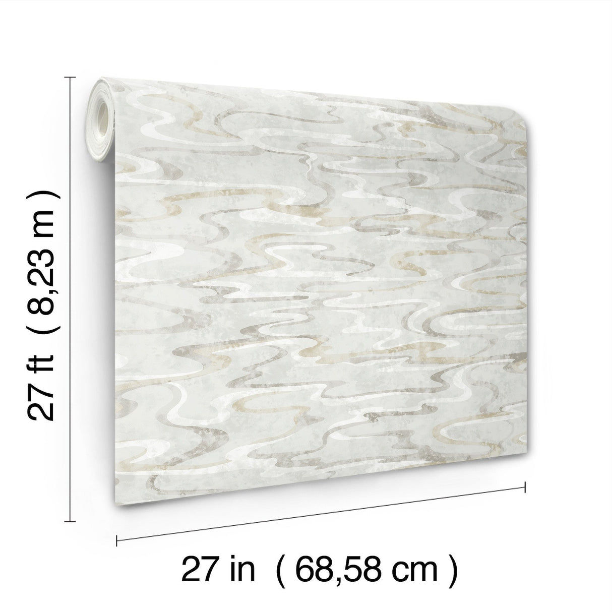 Dreamland Grey Wallpaper with Abstract Swirl Pattern - York NT6174