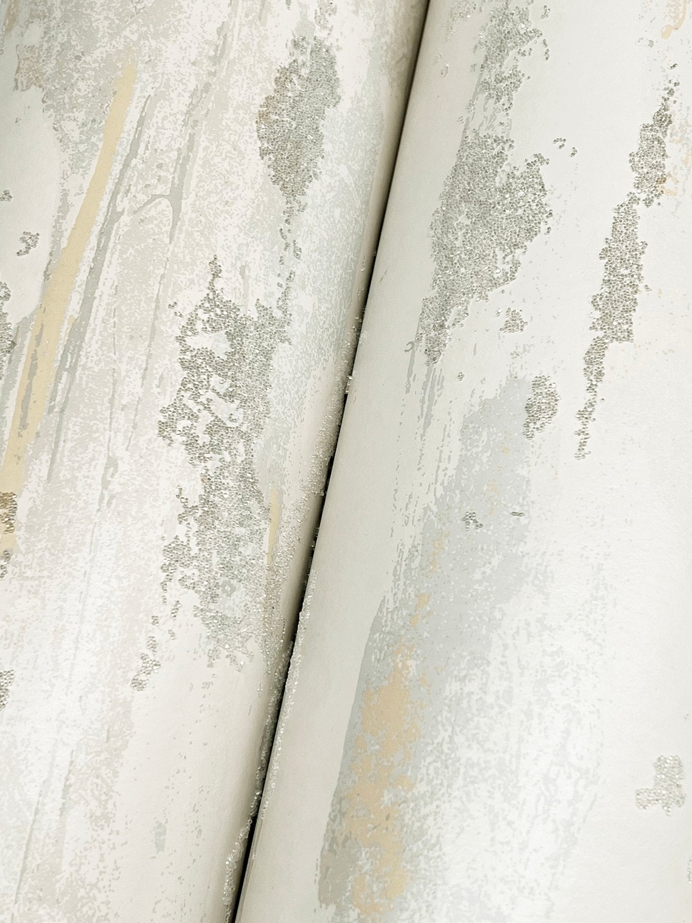 Artistic Desert Tides Desert Wallpaper with Glass Beads in Whites & Off-Whites Glam Style - York NT6175