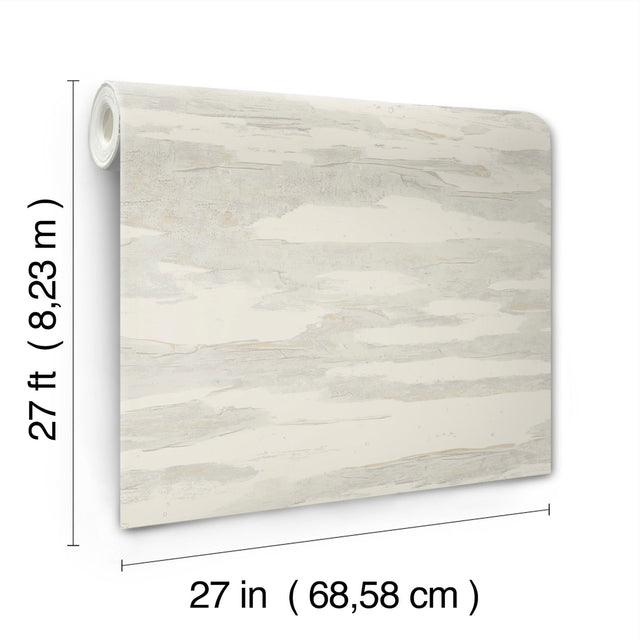 Artistic Desert Tides Desert Wallpaper with Glass Beads in Whites & Off-Whites Glam Style - York NT6175