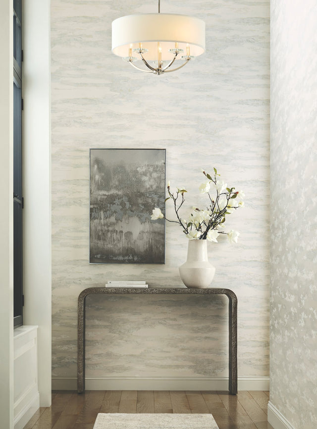 Artistic Desert Tides Desert Wallpaper with Glass Beads in Whites & Off-Whites Glam Style - York NT6175
