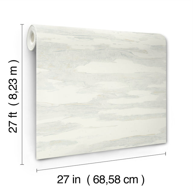 Artistic Spa Tides Blue Wallpaper with Glass Bead Abstract Motif - York NT6177