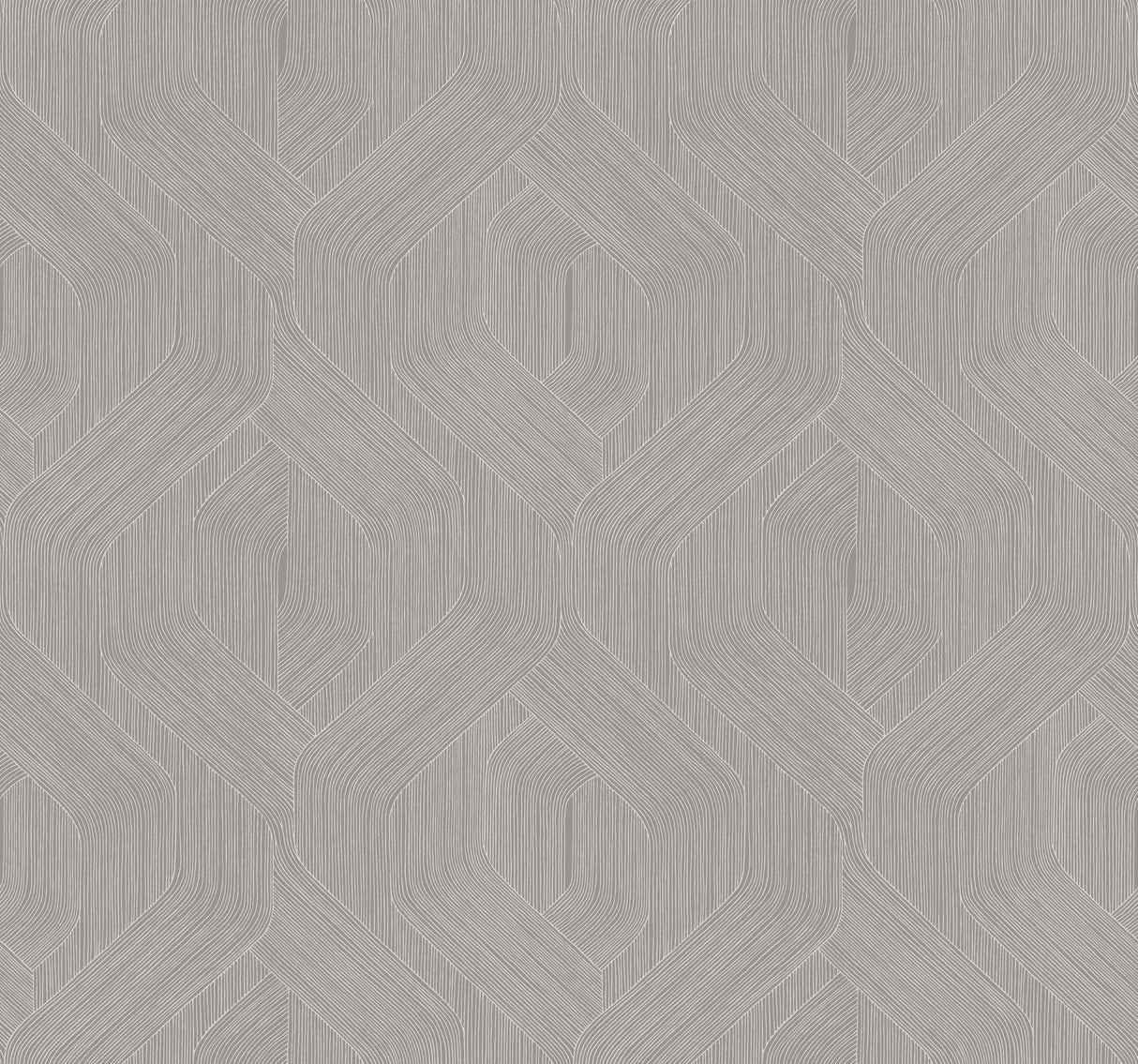 Fine Line Grey Geometric Wallpaper with Raised Ink Non Woven Transitional Pattern - York NT6191