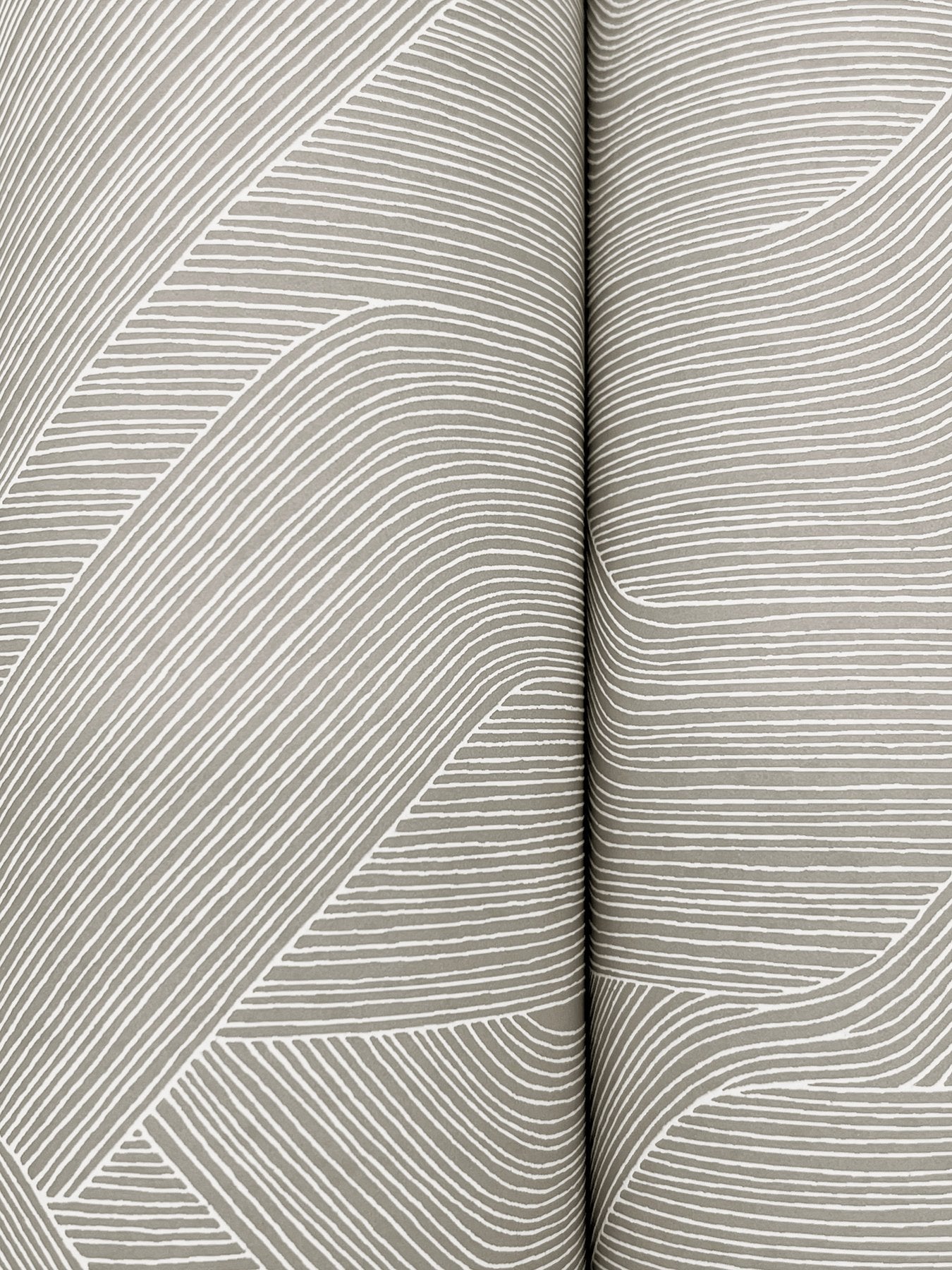 Fine Line Grey Geometric Wallpaper with Raised Ink Non Woven Transitional Pattern - York NT6191