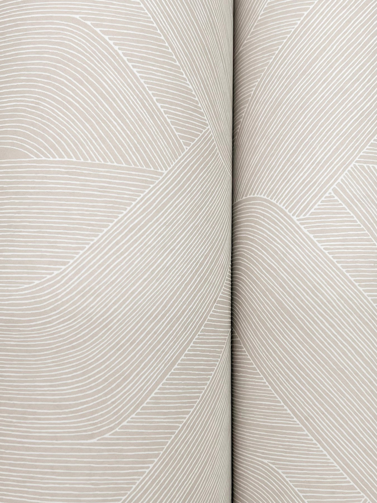 Fine Line Taupe Geometric Wallpaper with Raised Ink Transitional Pattern - York NT6195