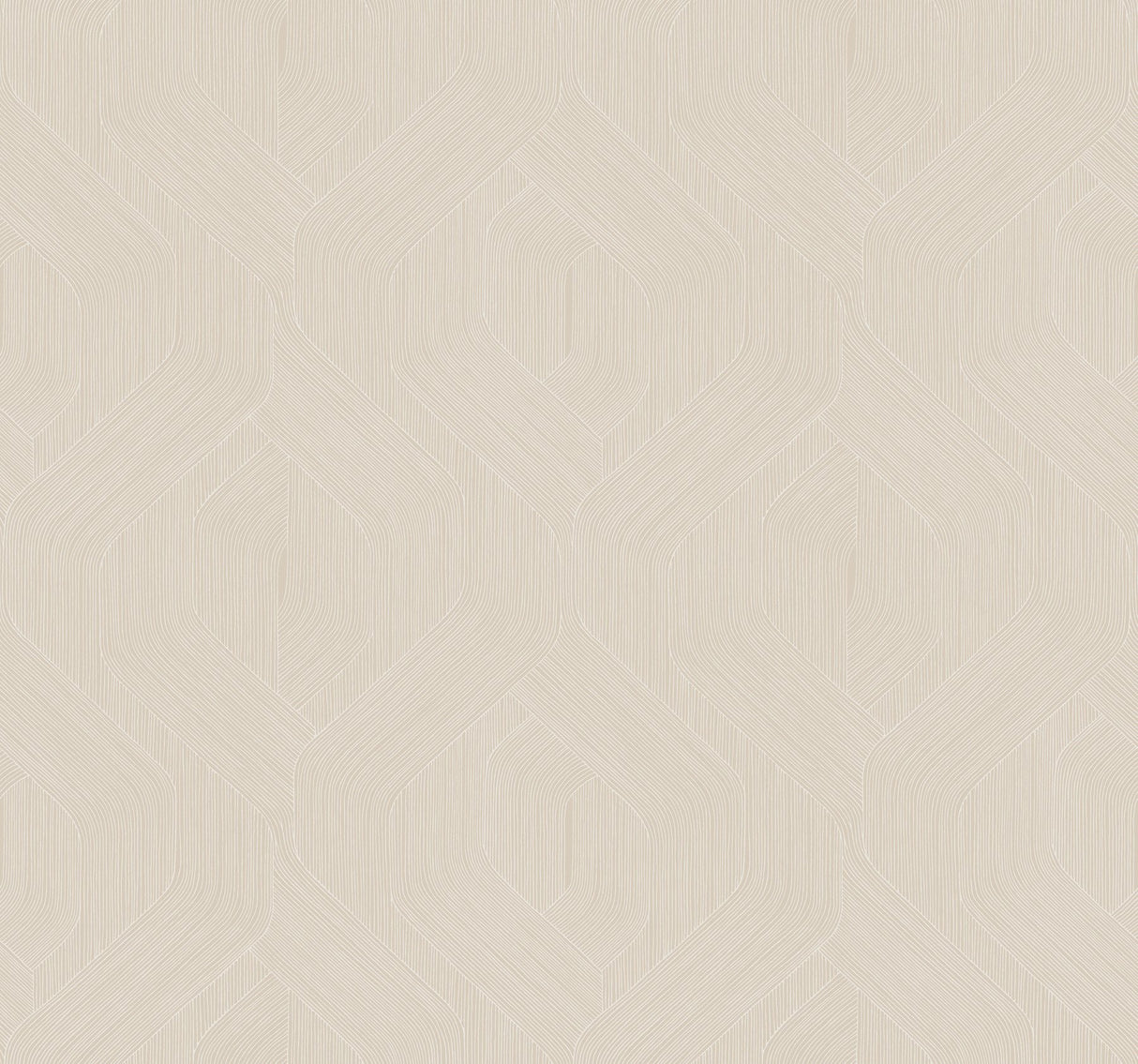 Fine Line Beige Geometric Wallpaper with Raised Ink Texture - York NT6196
