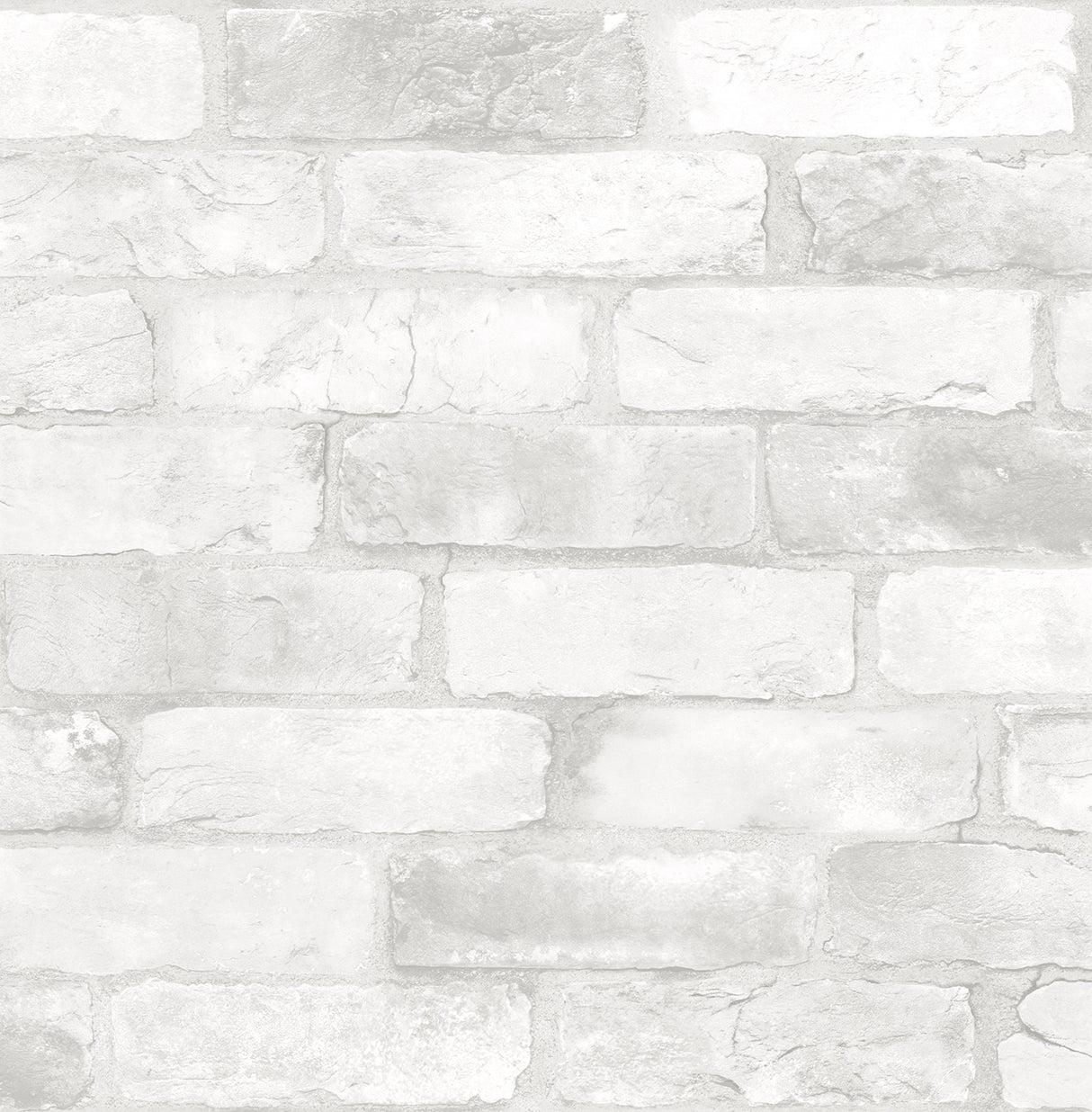 Loft White Brick Textured Peel & Stick Wallpaper with Faux Brick Pattern, Modern Style - NuWallpaper NU2218