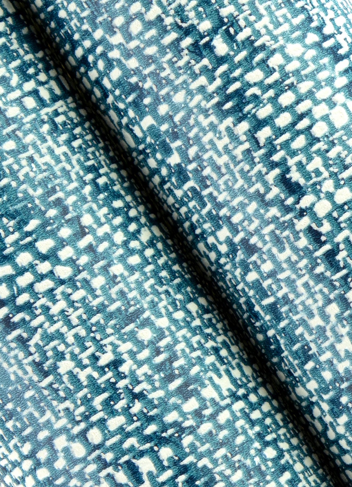 Poplin Texture Navy Peel & Stick Wallpaper with Woven Fabric Look - NuWallpaper NU2918