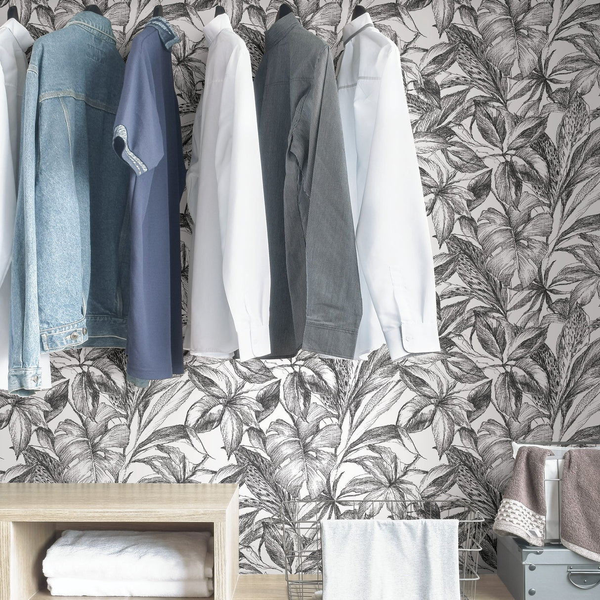 Canopy Black Peel & Stick Wallpaper