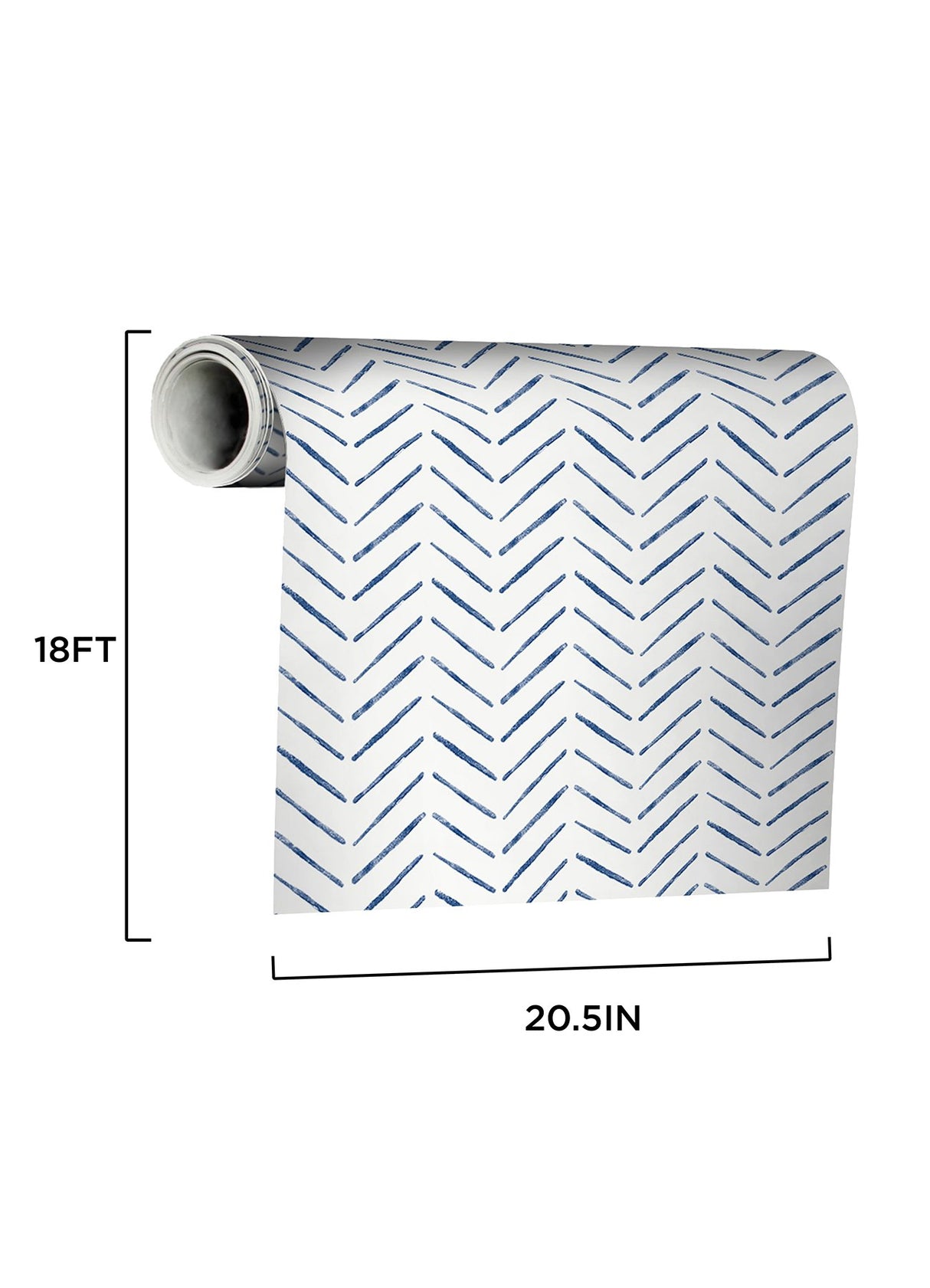 Holden Indigo Peel & Stick Wallpaper with Modern Chevron Geometric Pattern - NuWallpaper NUS4389