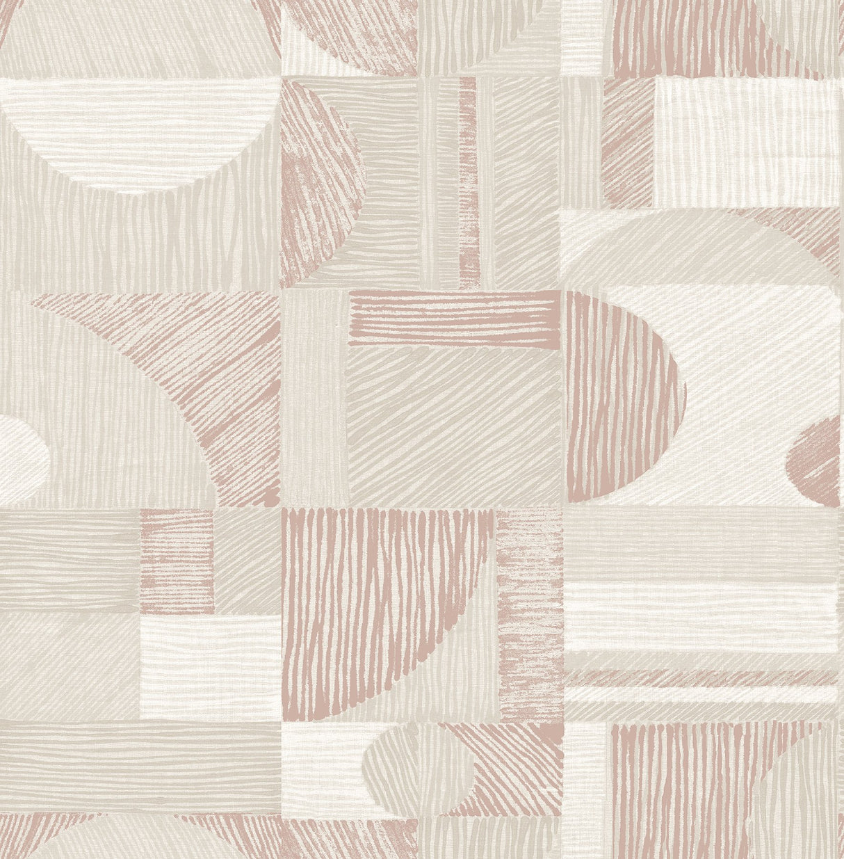 Margo Rose Gold Geometric Peel & Stick Wallpaper with Metallic Modern Abstract Pattern - NuWallpaper NUS4640