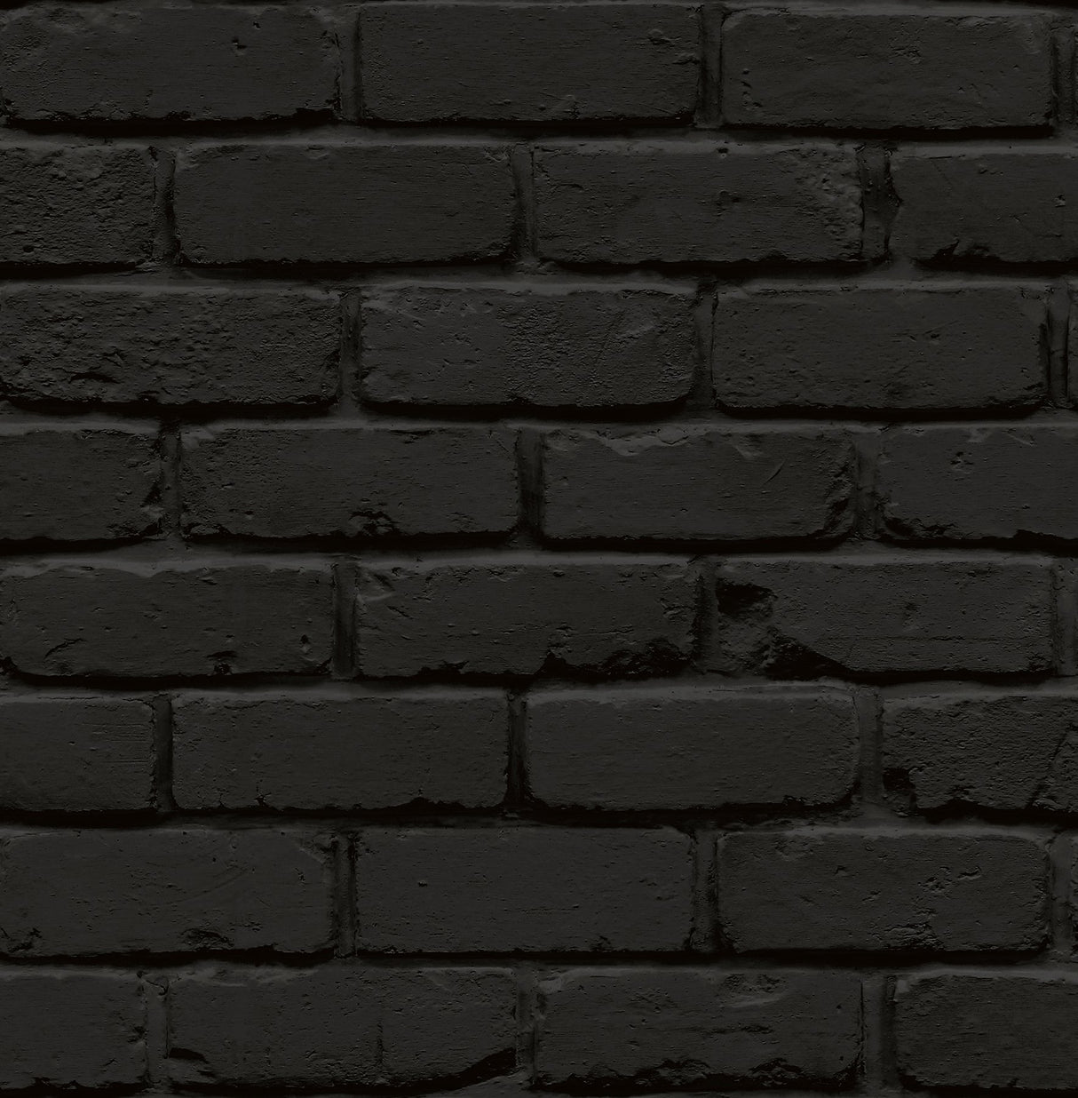 Amsterdam Black Brick Peel & Stick Wallpaper with Modern Graphic Brick Motif - NuWallpaper NUS4842