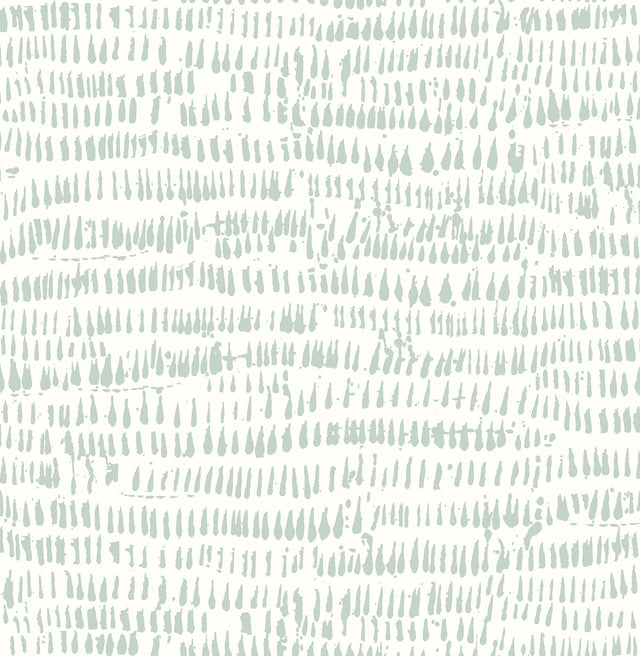 Kylver Seafoam Peel & Stick Wallpaper with Abstract Brushstroke Stripe Pattern - NuWallpaper NUS4980
